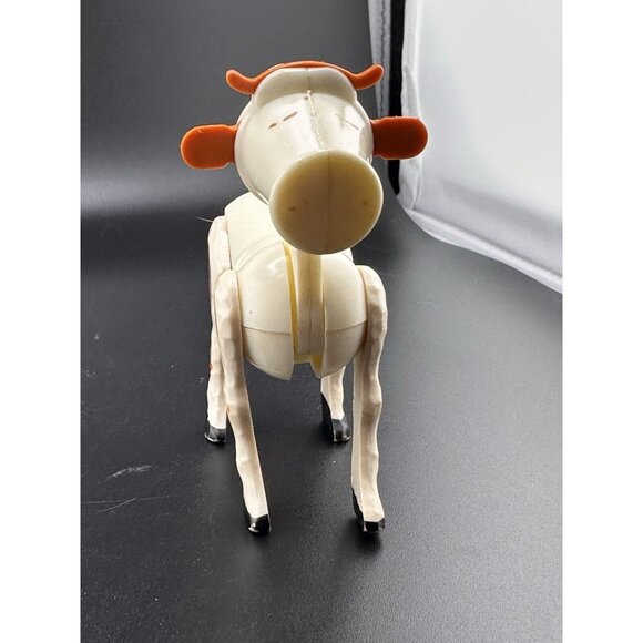 Vtg Fisher Price Little People Farm Animals Playset White And Brown Cow READ - Picture 13 of 16